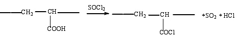 聚丙烯腈的酰氯化反应公式